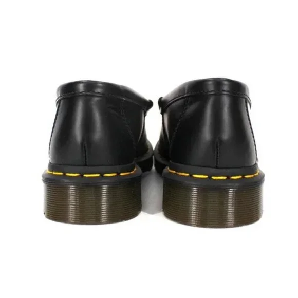 Dr. Martens Penton Floral Loafers Black Leather Jacquard Slip On - Picture 3 of 6